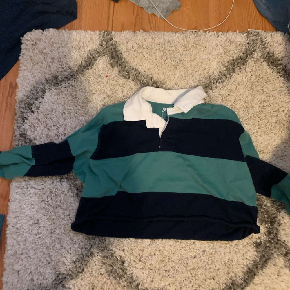 Striped cropped sweater